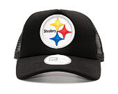Kšiltovka New Era 9FORTY Trucker NFL Pittsburgh Steelers Black/White Snapback