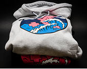 Mikina s kapucí Pink Dolphin Splash Wave Hoodie Heather Grey