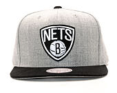 Kšiltovka Mitchell & Ness Heather Micro Brooklyn Nets Grey/Black Snapback