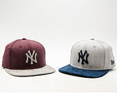 Kšiltovka New Era Heather Suede Snap New York Yankees Heather Grey/Navy 9FIFTY Snapback