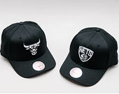 Kšiltovka Mitchell & Ness Black & White Logo 110 Chicago Bulls Black Snapback