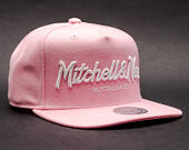 Kšiltovka Mitchell & Ness Pinscript Pink/White Snapback