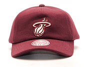 Kšiltovka Mitchell & Ness Throwback Miami Heat Burgundy Snapback