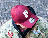 Kšiltovka New Era Flock Logo Philadelphia Phillies 9FORTY Carmine Snapback