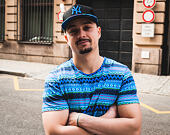 Triko New Era Native AOP Tee Blue Azure