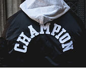 Bomber Champion Reverse Weave Black