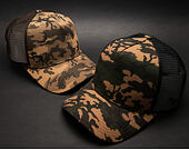 Kšiltovka New Era Seasonal Camo 9FORTY TRUCKER Woodland Camo Snapback