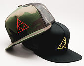 Kšiltovka HUF Apparel Cap Triple Triangle Trucker Black Snapback