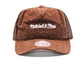 Kšiltovka Mitchell & Ness Long Hair Suede Trucker Brown Snapback