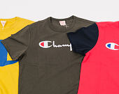 Triko Champion Crewneck T-Shirt Logo Print Red