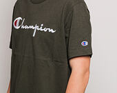 Triko Champion Crewneck T-Shirt Classic Logo Olive
