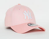 Kšiltovka New Era  League Essential  New York Yankees 9FORTY Strapback Pink Lemonade / Optic White