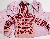 Dámská Mikina Champion Hooded Sweatshirt Classic Logo Embroidered Pink