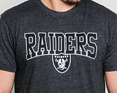 Triko New Era Team Apparel NFL Script Tee Oakland Raiders Heather Grey