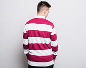 Triko Champion Long Sleeve Polo T-Shirt Red/White