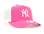 Dámská Kšiltovka New Era 9FORTY A-Frame New York Yankees Essential Pink/White Snapback