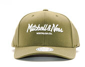Kšiltovka Mitchell & Ness Pinscript High Crown 110 Flex-Snap Olive/White Snapback