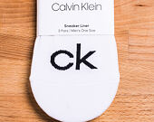 Ponožky Calvin Klein Logo Liner White 3 Pack ECA343-10