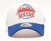 Kšiltovka New Era 9FORTY A-Frame Trucker Philadelphia 76ers Neoprene White/Royal/Fade Red