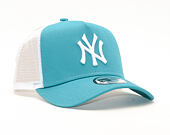 Kšiltovka New Era 9FORTY A-Frame Trucker New York Yankees League Essential Sky Blue/White