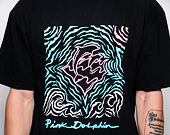 Triko Pink Dolphin Waves Stamp Black