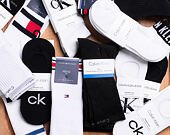 Ponožky Calvin Klein Retro Logo Liner Black/White ECG223-148