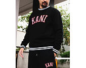 Mikina Karl Kani College Crew black/red/white