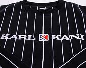 Mikina Karl Kani Retro Pinstripe Crew Black - 6090618
