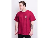 Triko HUF Essentials Classic H T-Shirt Brick