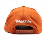 Kšiltovka Mitchell & Ness Pinscript High Crown 110 Burnt Orange / Silver Grey Snapback