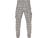 Kalhoty Urban Classic TB3138 AOP Glencheck Cargo Jog Pants White/Black