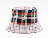 Klobouk Kangol K5297 Plaid Mashup Bucket Golden Palm