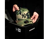 Kšiltovka New Era - MLB Clean 9FORTY Trucker - NY Yankees - Woodland Camo / Black