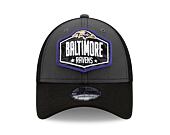 Kšiltovka New Era 9FORTY NFL 21 Draft Baltimore Ravens Snapback Heather Grey / Team