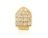 Pozlacený Zub s kamínky The Single-Tooth Cap CZ Grillz Top