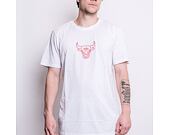 Triko New Era NBA Chain Stitch Chicago Bulls Optic White / Red