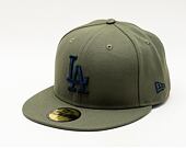 Kšiltovka New Era 59FIFTY MLB League Essential 5 Los Angeles Dodgers Olive / Navy