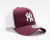 Kšiltovka New Era 9FORTY Trucker MLB League Essential New York Yankees Maroon / White