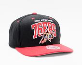 Kšiltovka Mitchell & Ness Team Arch 2 Tone Snapback Philadelphia 76ers Black / Red