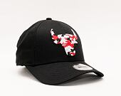 Dětská kšiltovka New Era 9FORTY NBA Wild Camo Chicago Bulls Black