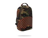 Batoh Sprayground Shark Shape Checkered Camo / Brown Backpack