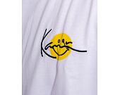Triko Karl Kani Chest Signature Smiley print Tee white/yellow
