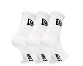 Ponožky New Era - Flag Crew 3Pack - White