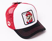 Kšiltovka Capslab Trucker - Super Mario CL/SMB/1/MAR White / Red