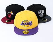 Kšiltovka New Era 59FIFTY NBA Basic Los Angeles Lakers Fitted Yellow / Purple