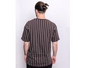 Triko New Era Oversized Pinstripe Tee Brown / Off White