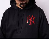 Mikina New Era MLB Foil Back Print Hoody New York Yankees Black/Metallic Red