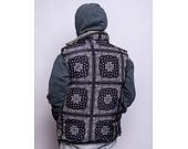 Vesta Karl Kani OG Reversible Paisley Puffer Vest black/military green
