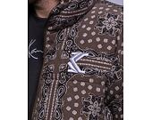 Bunda Karl Kani OG Hooded Corduroy Paisley Puffer Jacket dark taupe/ b/w