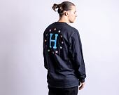 Triko HUF Puff Galaxies Longsleeve Black
